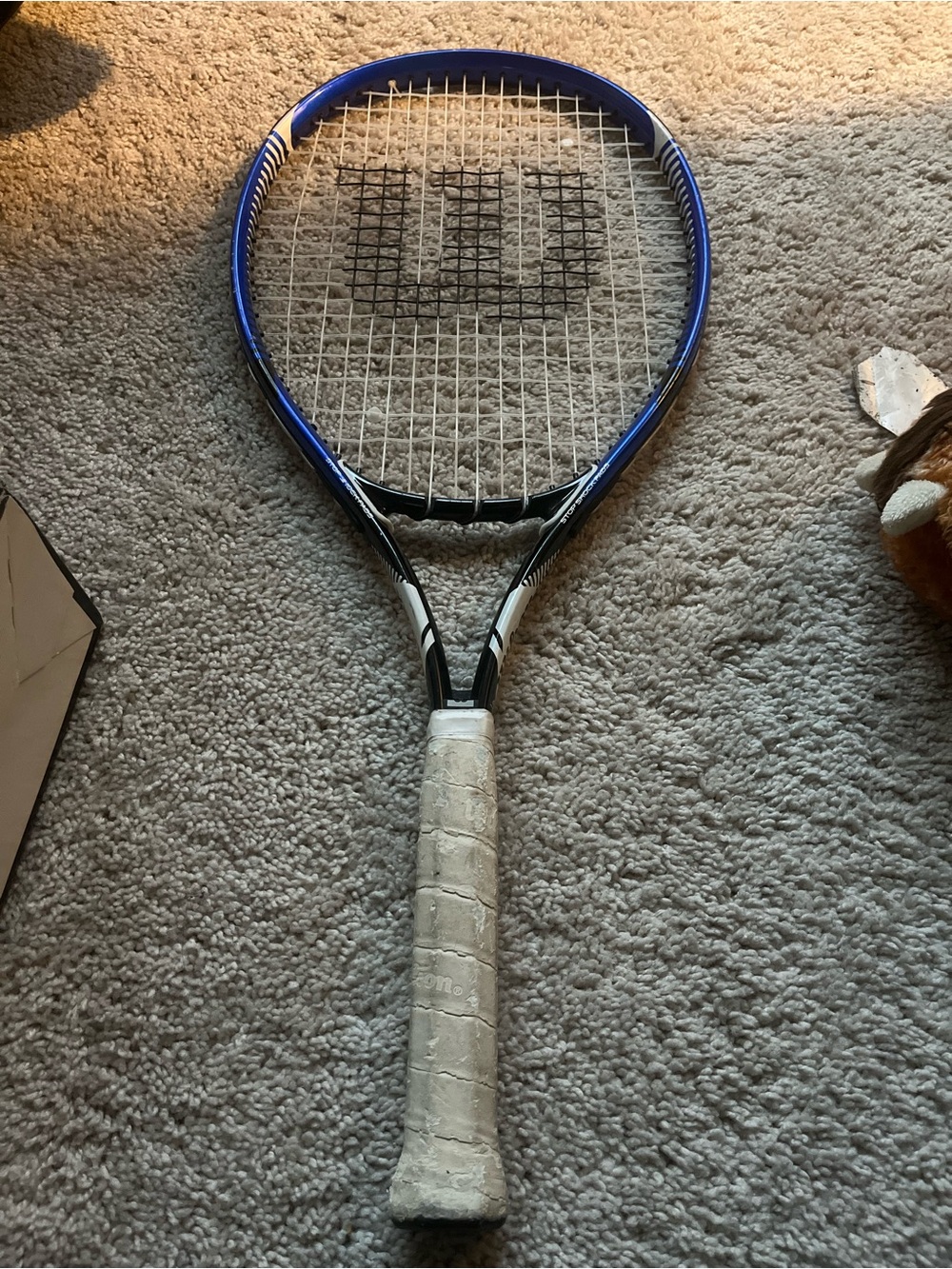 Wilson Blue and White Tennis Racket